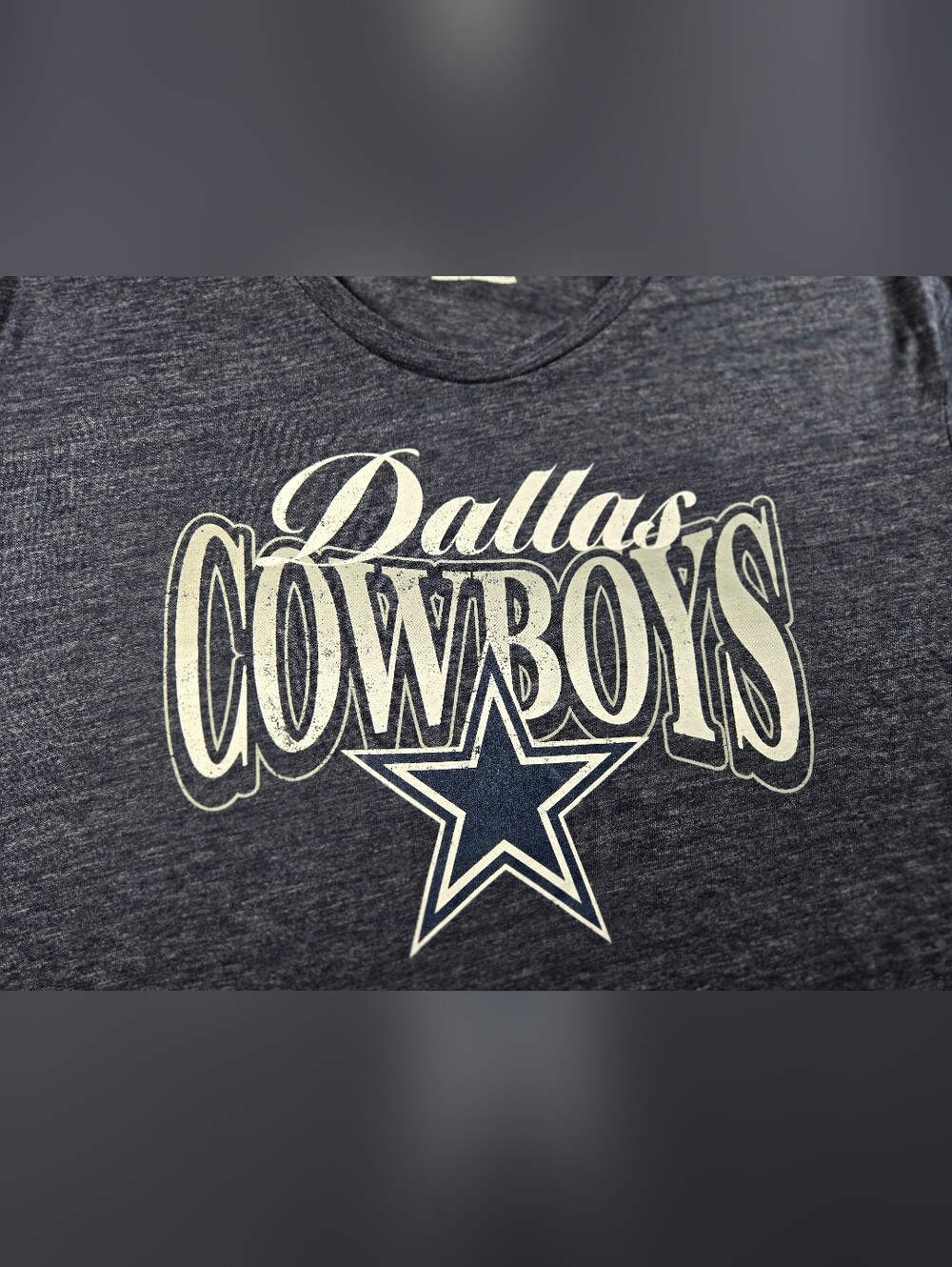 NFL Women's Navy Heather Crewneck Shirt - Picture 2 of 8